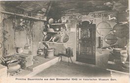 Alte Bauernküche Simmental 1648, Museum Bern, Rarität!