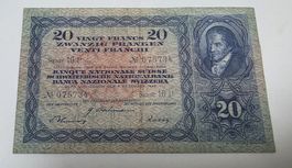 Suisse 20 Fr. 04.12.1942 Serie 16 P