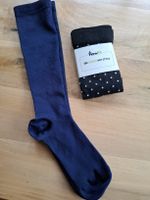 2x Kompressionssocken FLOW FIT 36-40 schwarz gepunktet blau