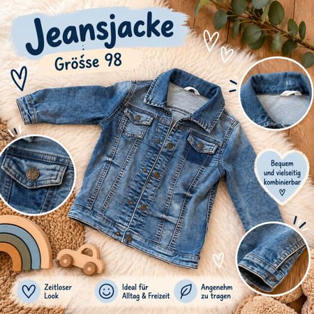 Jeansjacke Kinder blau Baumwolle Grösse 98 gebraucht