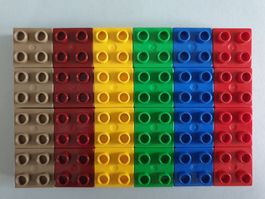 Lego Duplo (48) 24 Bausteine 2x2 Noppen