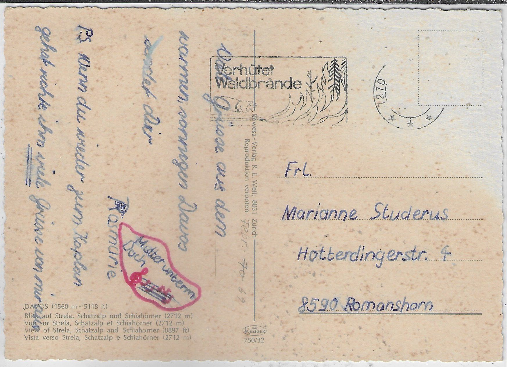 Cartoline postali: Davos - Luftseilbahn BBBJ – Usato da Ettingen venduto da Kartenplanet 1