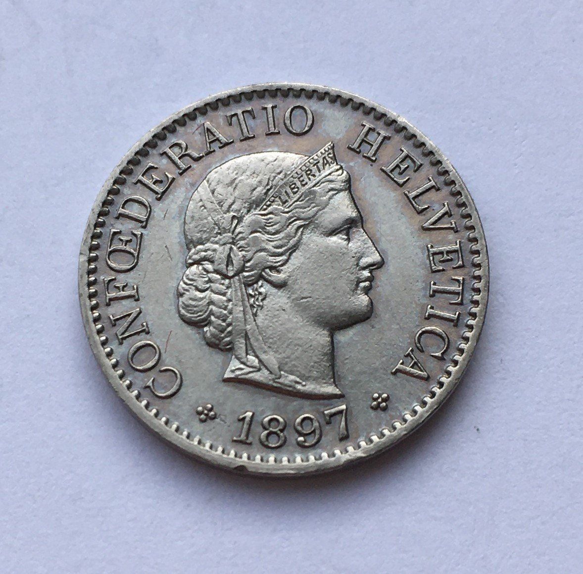 Tutti le monete: 1897 5 Rappen vz+ – Usato da Kirchberg SG venduto da Helveticus00