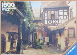 Ravensburger Puzzle 1500 Teile Alter Hof Elsass  Komplett