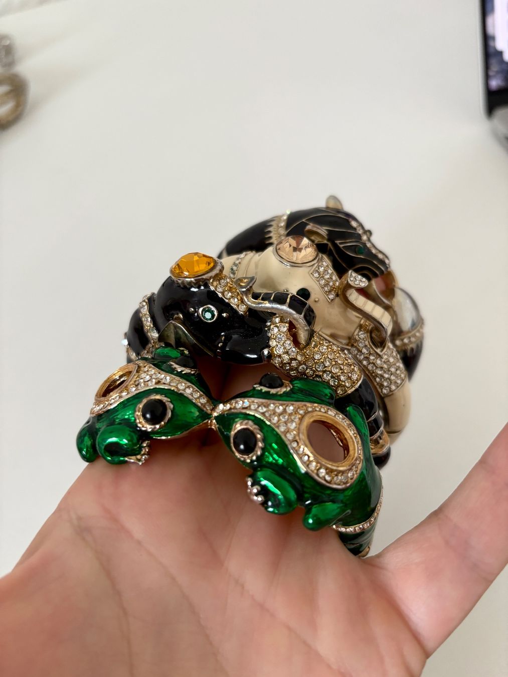 Altri gioielli: Set Lot Armreife 4 Stk Statement Panther Elefant – Usato da Zürich venduto da goldfisch.schmuck 5