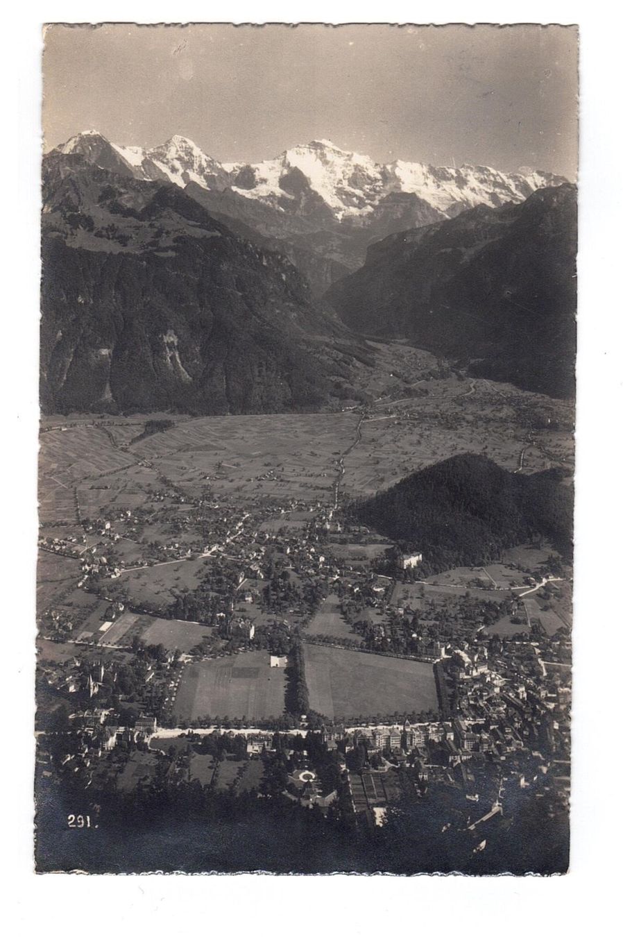 Cartes postales: Alte Ansichtskarte Interlaken Harder, Eiger Mönch Jungf... – D'occasion à Büetigen par philat