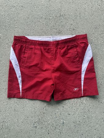 Short vintage de sport Reebok rouge et blanc taille XXL 