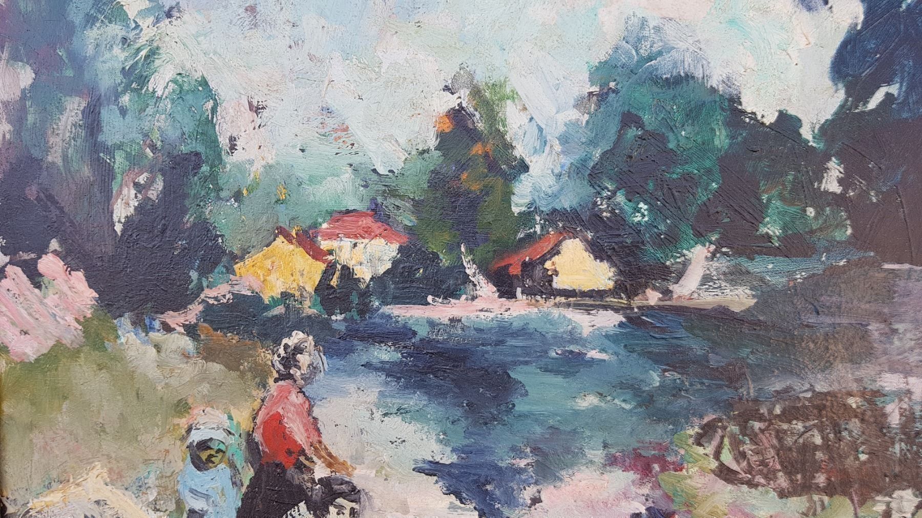 Dipinti: huile, Les lavandières par Chapront – Nuovo (secondo la descrizione) da Lausanne venduto da leneko 2