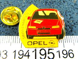 OPEL AUTO RACING-CAR NO.1 SWISS CHAMPION PIN GLASIERT