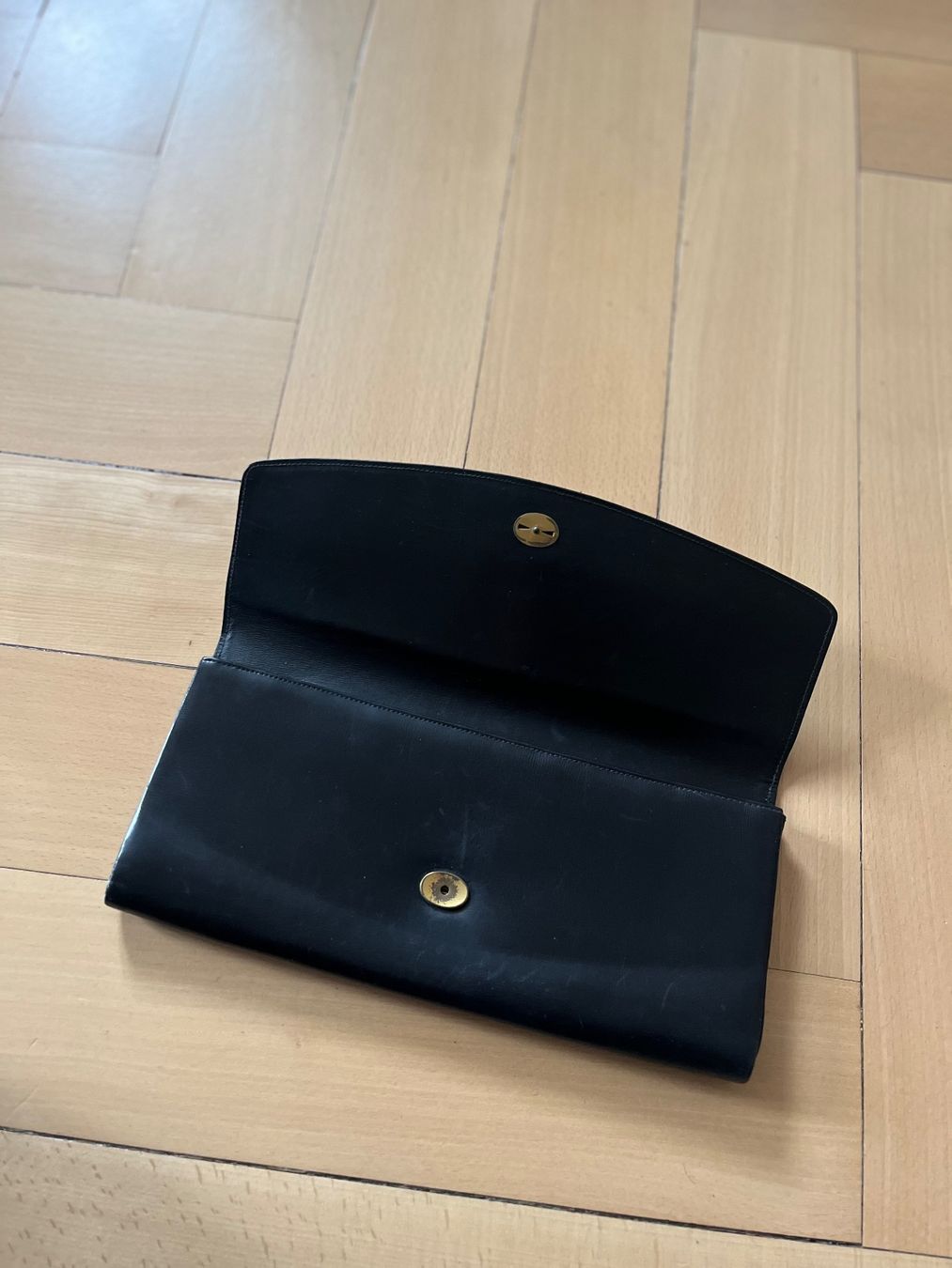 Borse: Vintage Clutch Bag Leather black – Usato da Baden venduto da ElenArt 1