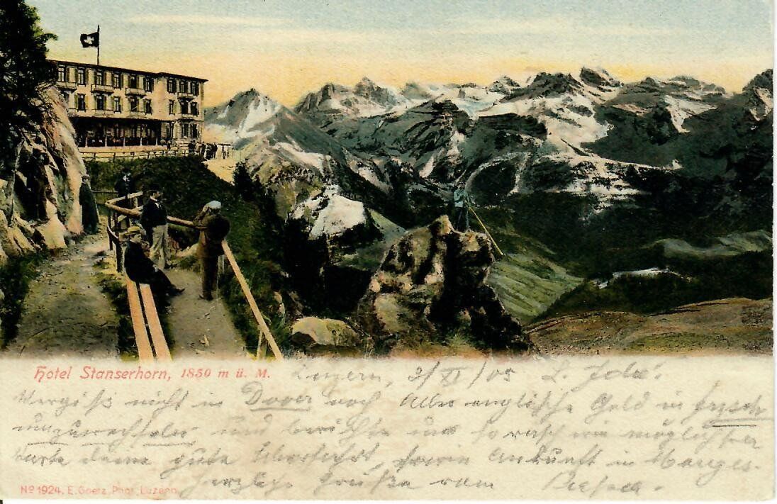 Cartoline postali: Hotel Stanserhorn 1905 – Usato da Hochdorf venduto da Ziegel-16