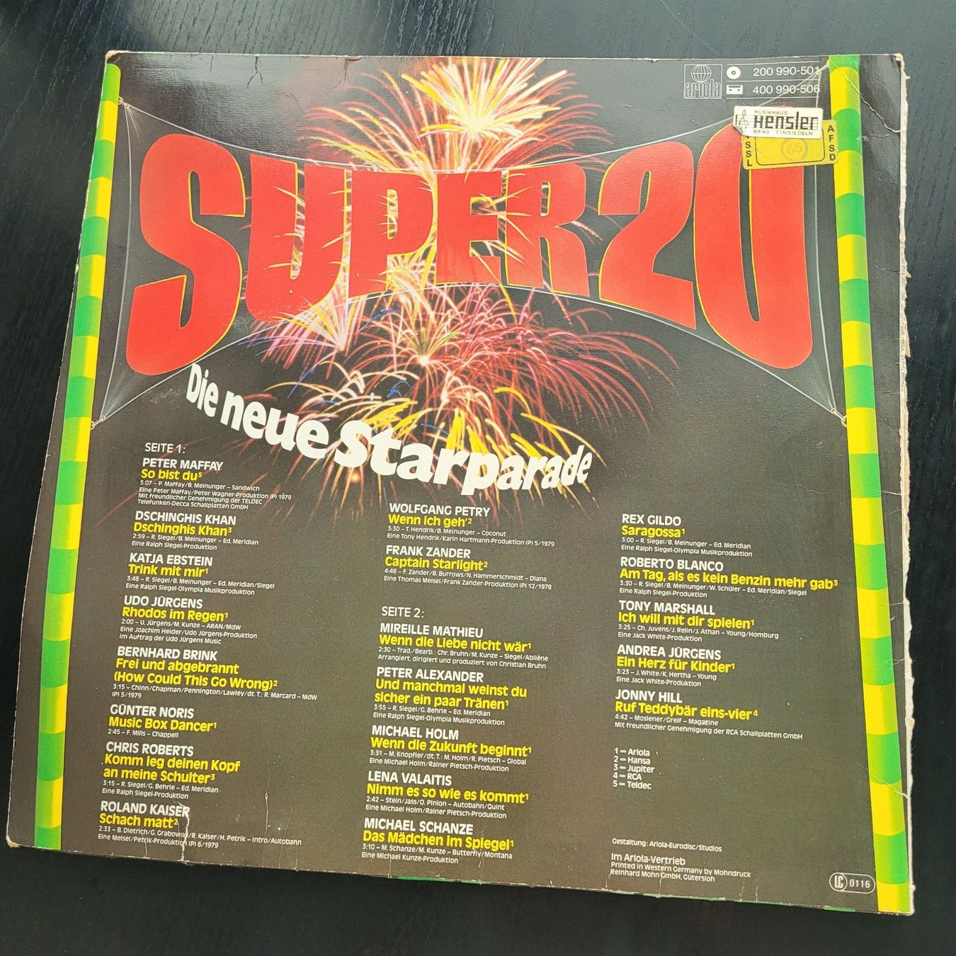 Schallplatten: Super 20/ Die neue Starparade – Gebraucht aus SCHÜBELBACH von CoKaHa 1
