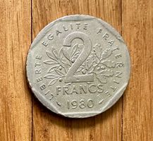 Französische 2 Francs Münzen 1980