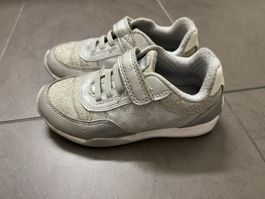 Geox Halbschuhe Sneaker Glitzer Silber 29