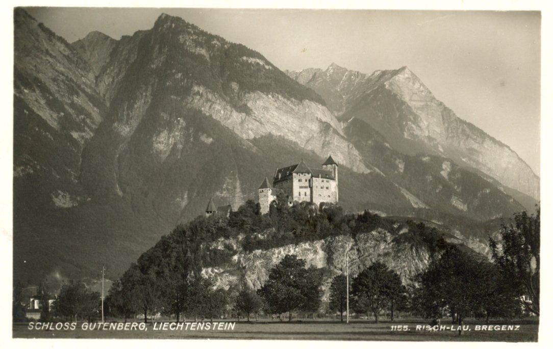 Ansichtskarten: Balzers   FL   -    Schloss Gutenberg      um 1930 – Gebraucht aus Brig von Valcards54