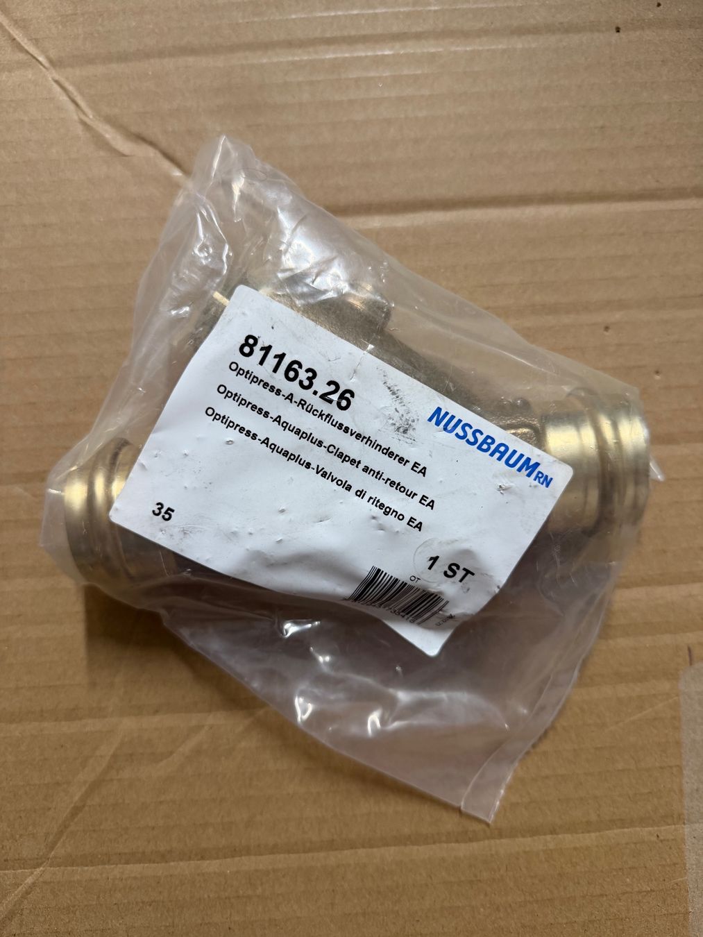 Armaturen: Rückflussverhinderer EA Optipress 35 – Neu und originalverpackt aus Niedergösgen von elromano74 2