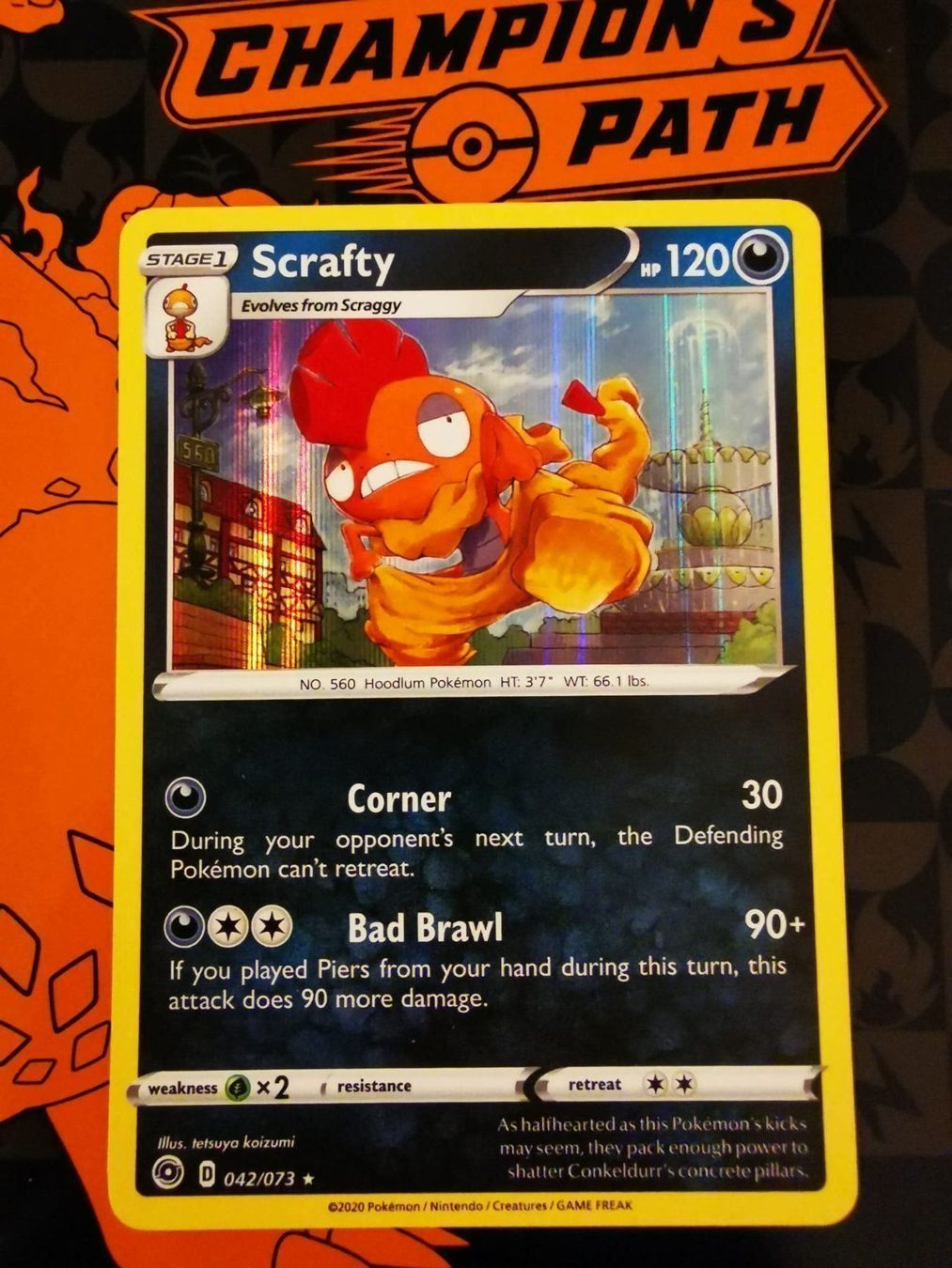 Carte prepagate: Scrafty HOLO 42/73 Irokex Champs Path – Nuovo (secondo la descrizione) da Opfikon venduto da Yoshis_World