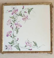 Dessous de plat ancien Laufen,  cadre en laiton