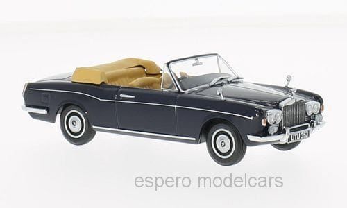 Rolls Royce Modellini d'auto: Rolls Royce Corniche Convertible I 1971-1987 RHD dunkelblau – Nuovo e nell'imballaggio originale da Gerlafingen venduto da espero88