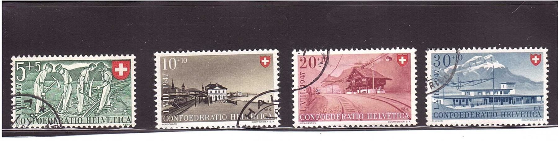 Tutti i francobolli: 1947 Bahnarbeiter und Bahnhöfe – Usato da Rheinau venduto da loxis