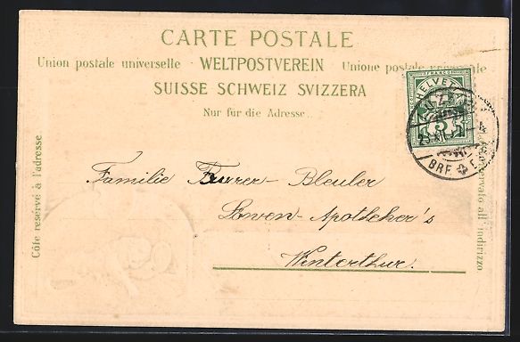 Cartoline postali: Litho Luzern, Teilansicht mit den Alpen, – Usato da Berlin venduto da bartko-reher 1