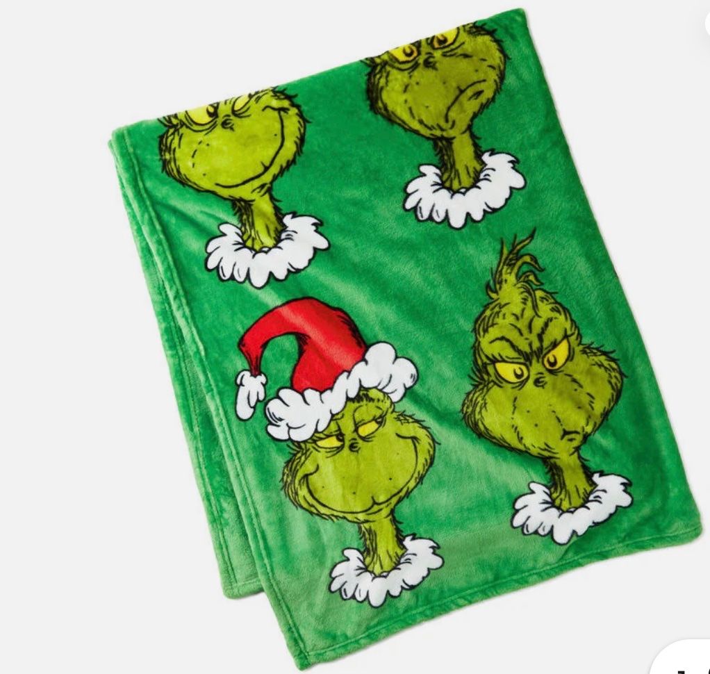 Coperte: Grinch Throw Blanket - NEW, Festive Winter Decor! – Nuovo e nell'imballaggio originale da Buttikon SZ venduto da trzurigo 1