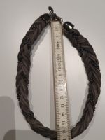 Kette, grau, Wildleder, Modeschmuck