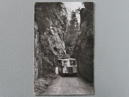 ALTE FOTO-ANSICHTSKARTE POSTAUTO GRIESSCHLUCHT