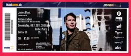 ALTES JAMES BLUNT TICKET, 9.11.2017, HALLENSTATION ZÜRICH