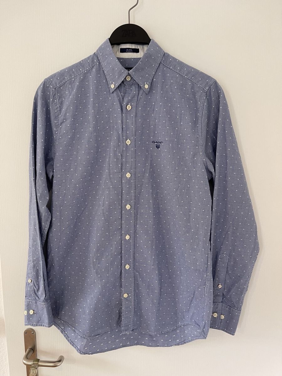 Gant Camicie: GANT Hemd, Grösse S, blau mit Punktmuster, Top Zustand! – Nuovo (secondo la descrizione) da Wetzikon ZH venduto da Jan_wojt
