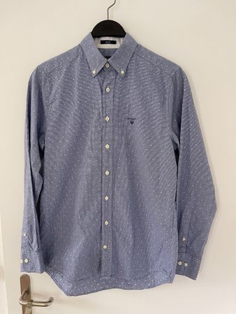 GANT Hemd, Grösse S, blau mit Punktmuster, Top Zustand!