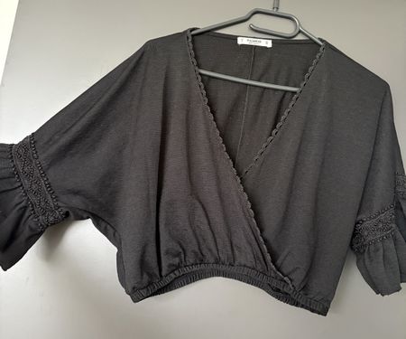 Schwarze Sommer Bluse