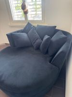 Designer Lounge-Sessel / Sofa von edy&liv – Blau Samt