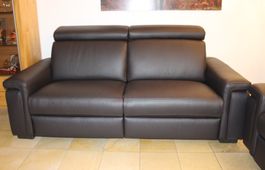 Ledersofa braun Relax 4-Sitzer Poltronesofa – Neupreis 2081