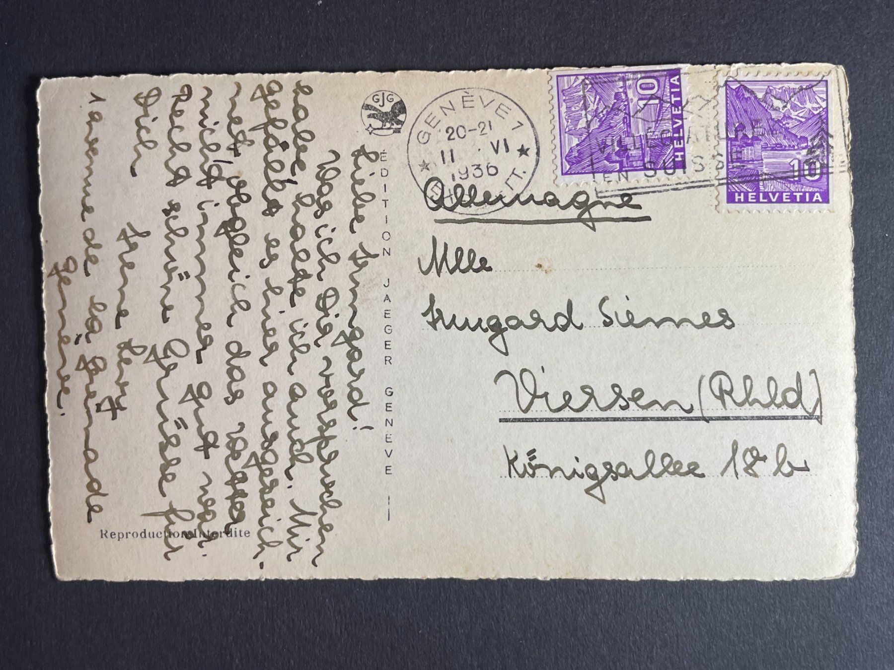 Cartoline postali: Genf - Int. Monument der Reformation – Usato da Steg VS venduto da _vinci_ 1