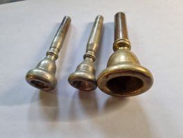 3er Set Trompetenmundstücke, unterschiedliche Grössen