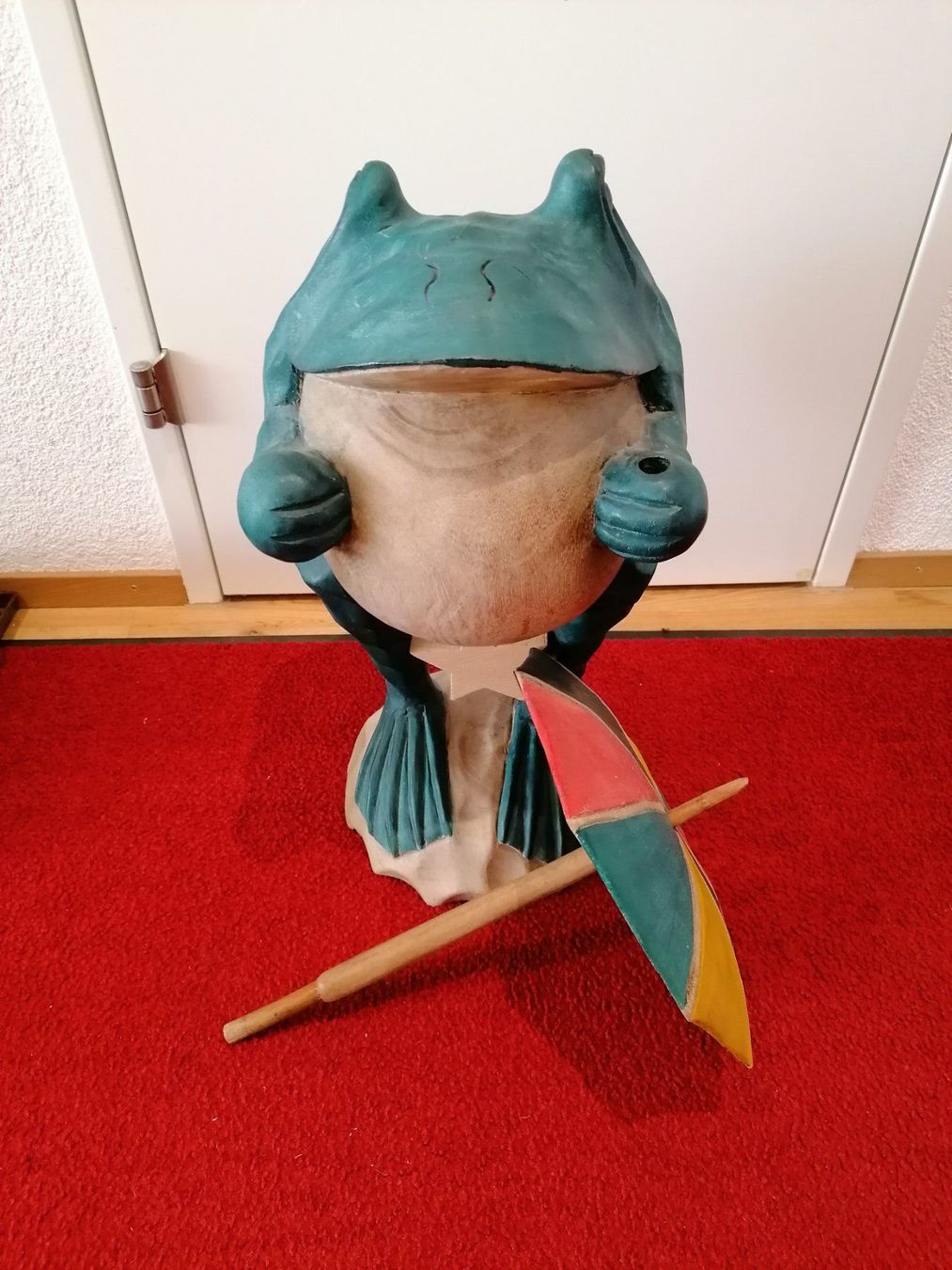 Holzschnitte: Frosch mit Schirm aus Holz geschnitzt – Gebraucht aus Muri AG von goodmood17 9