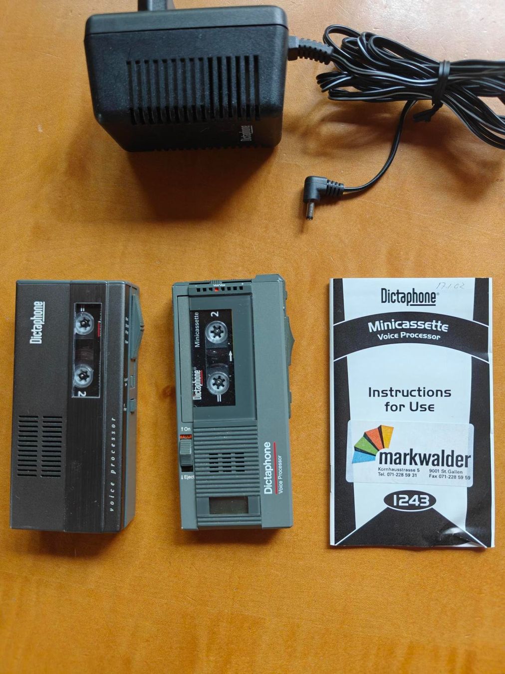 Aufnahmegeräte: 2× Dictaphone Minicassette Voice Processor – Gebraucht aus Wattwil von Bergvirus68