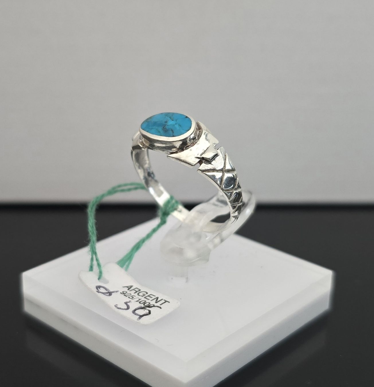 Anelli: Bague Style Navajo Native Pointe de Turquoise Argent 925 – Usato da Basel venduto da ALEXANDER4056 2