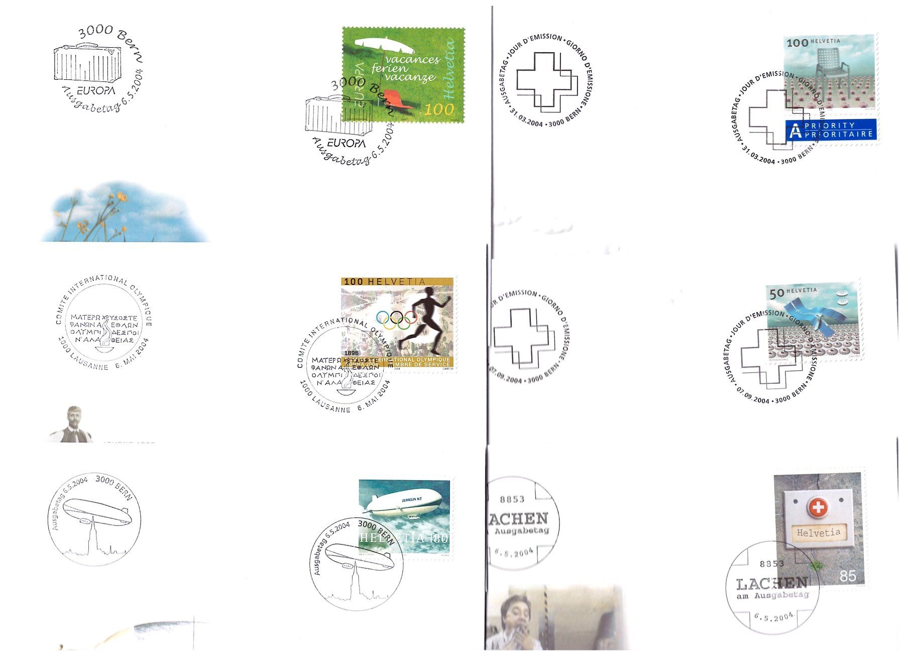 Tutti i francobolli: 2004 FIRST DAY COVER – Usato da Dübendorf venduto da Piero2 2