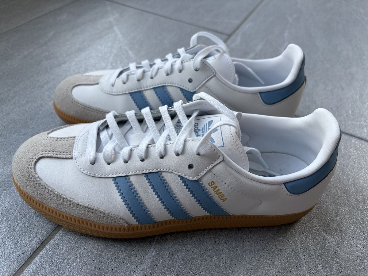 Herrenschuhe: Adidas Sneaker weiss blau SAMBA – Neu (gemäss Beschreibung) aus Eglisau von pebblebeach 5