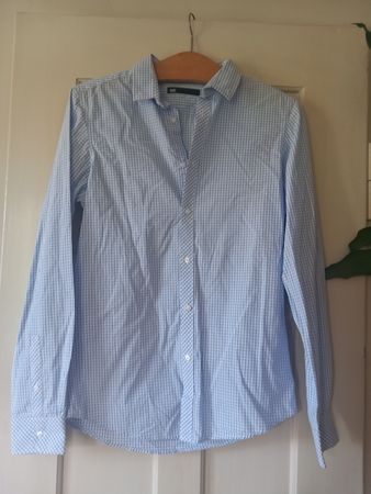 Chemise à carreaux WE bleus et blancs, taille s