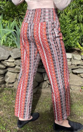 Chic Pantaloni Estivi-vita alta👌tg M/L-nuovi👌feste👌vacanz