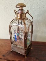 Vintage Musikdose Whisky Karaffe, handbemalt LADOR Swiss