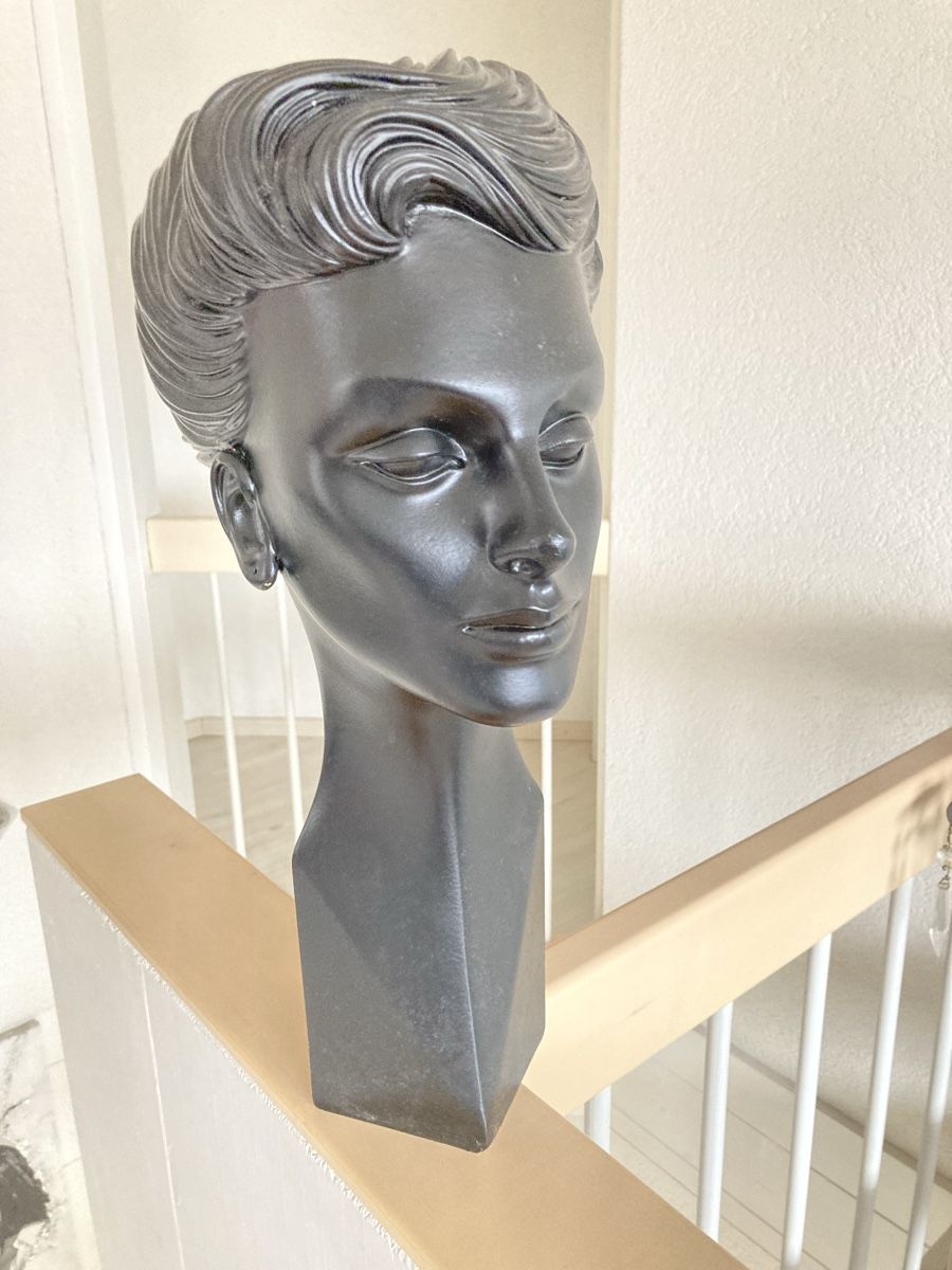 Statuette: Frauenkopf schwarz 47 cm – Usato da Zuchwil venduto da Mauz2 1