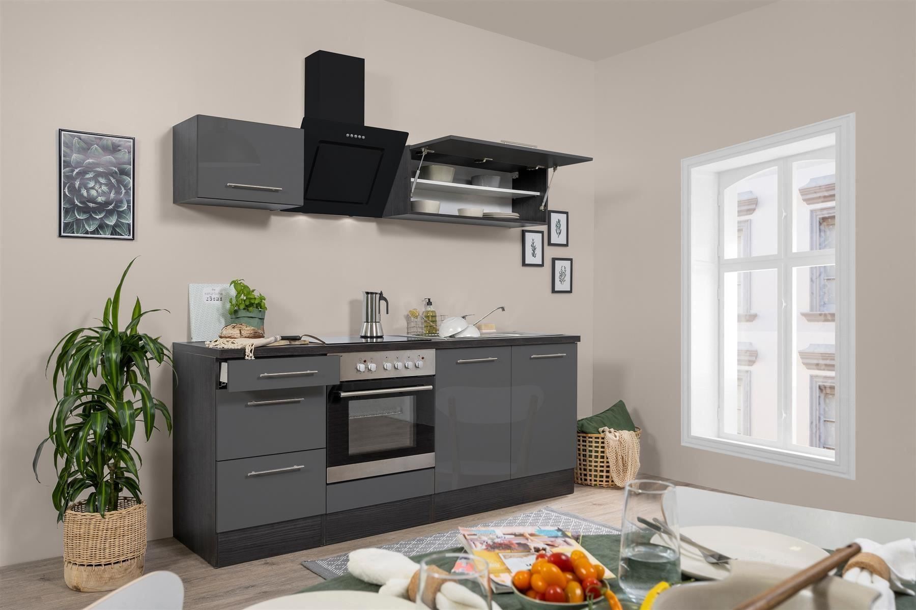 Cucine complete: 178 Küchenzeile Singleküche 210cm E/G - Küche Einbauküche – Nuovo e nell'imballaggio originale da Wallenwil venduto da toesstalvertrieb 2