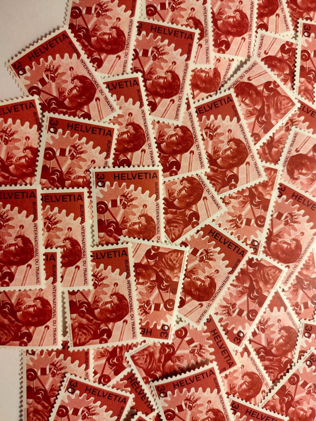 Tutti i francobolli: 100 Stk.  30er Ämtermarken  Postfrisch – Nuovo (secondo la descrizione) da Oberwil Lieli venduto da 560amg