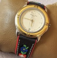MICHEL JORDI GENEVE Vergoldet Swiss Made Elegante Damenuhr