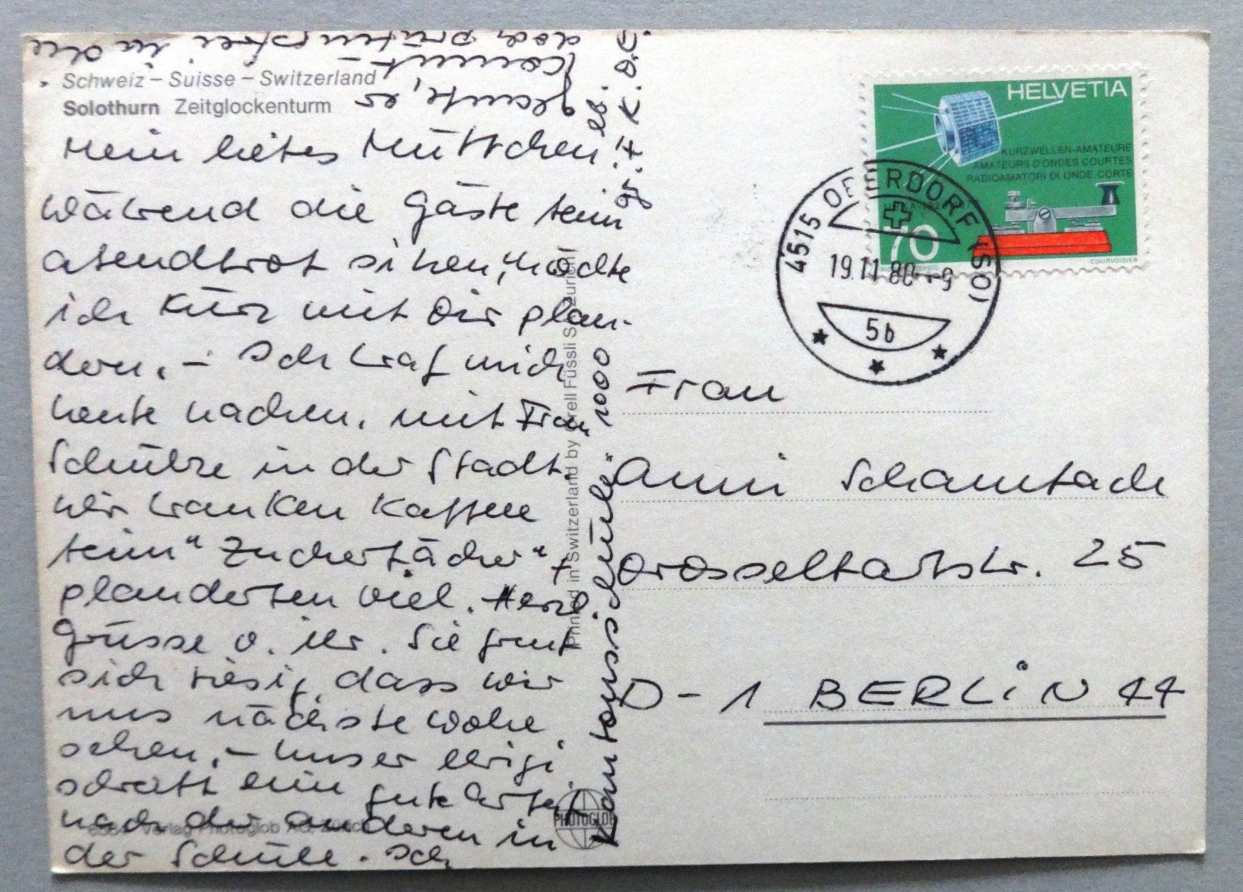 Cartes postales: Solothurn - Zeitglockenturm – Défectueux à Fétigny par Billy2miny 1