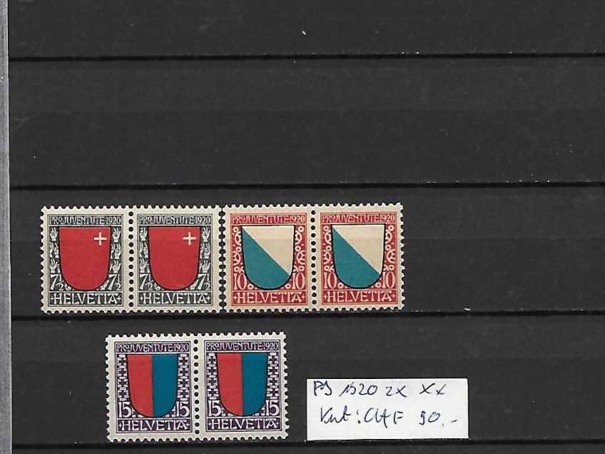 Tutti i francobolli: PJ 1920 2X Serie ** Kat: CHF 90.- – Nuovo (secondo la descrizione) da Basel venduto da Ilp